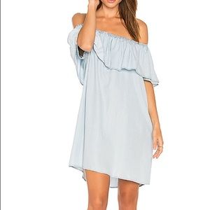 SANCTUARY Stella Off The Shoulder Jeans Dress sz M